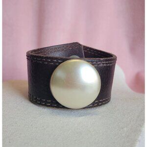 Vintage Genuine Leather Mexico Brown Wrap Around Bracelet B1A